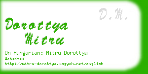 dorottya mitru business card